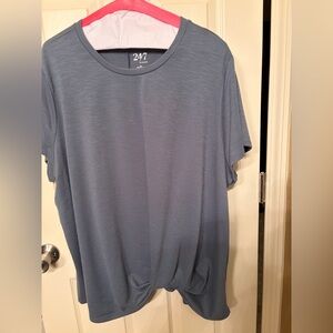Maurice’s 24/7 Women’s Short Sleeve Shirt — Slate Blue